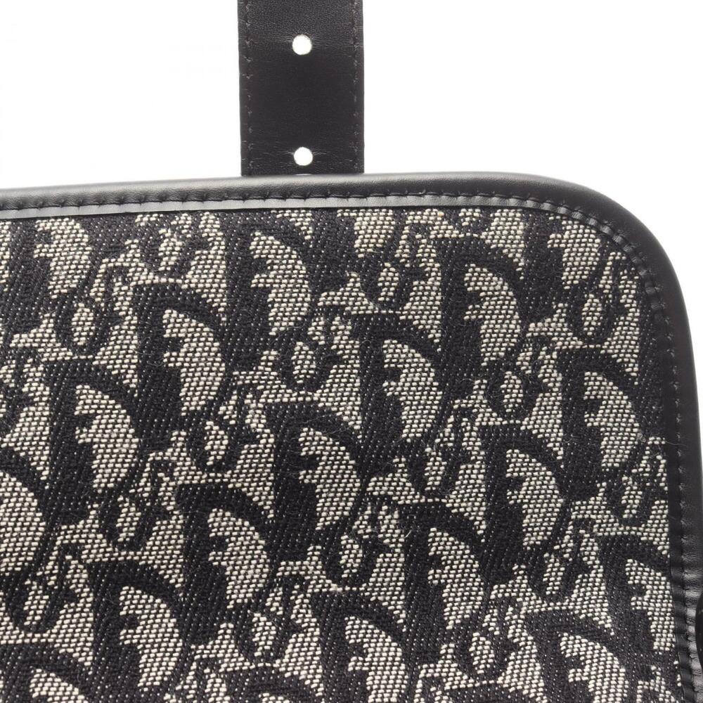 CHRISTIAN DIOR Black Leather Trotter Messenger Shoulder Bag - Picture 5 of 10